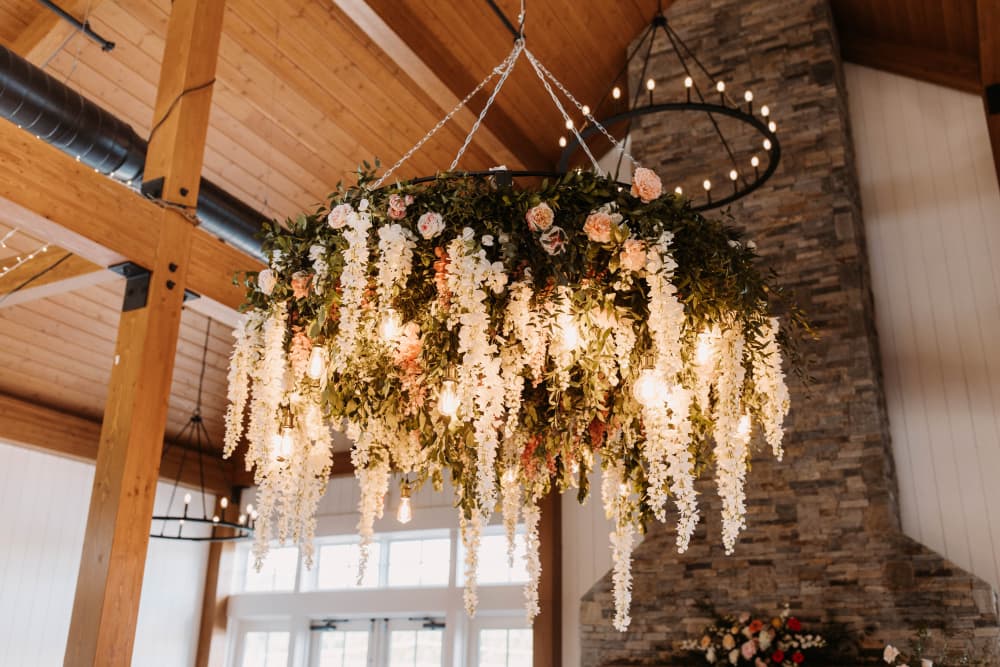 Custom hanging wedding chandelier