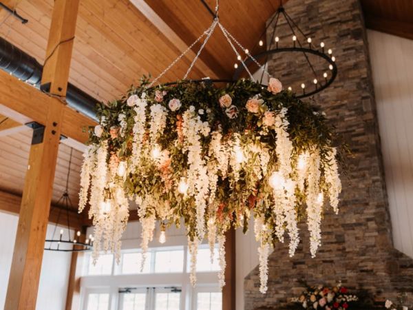 Custom hanging wedding chandelier
