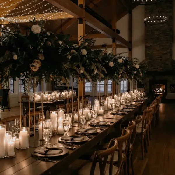 Wedding dining table lighting