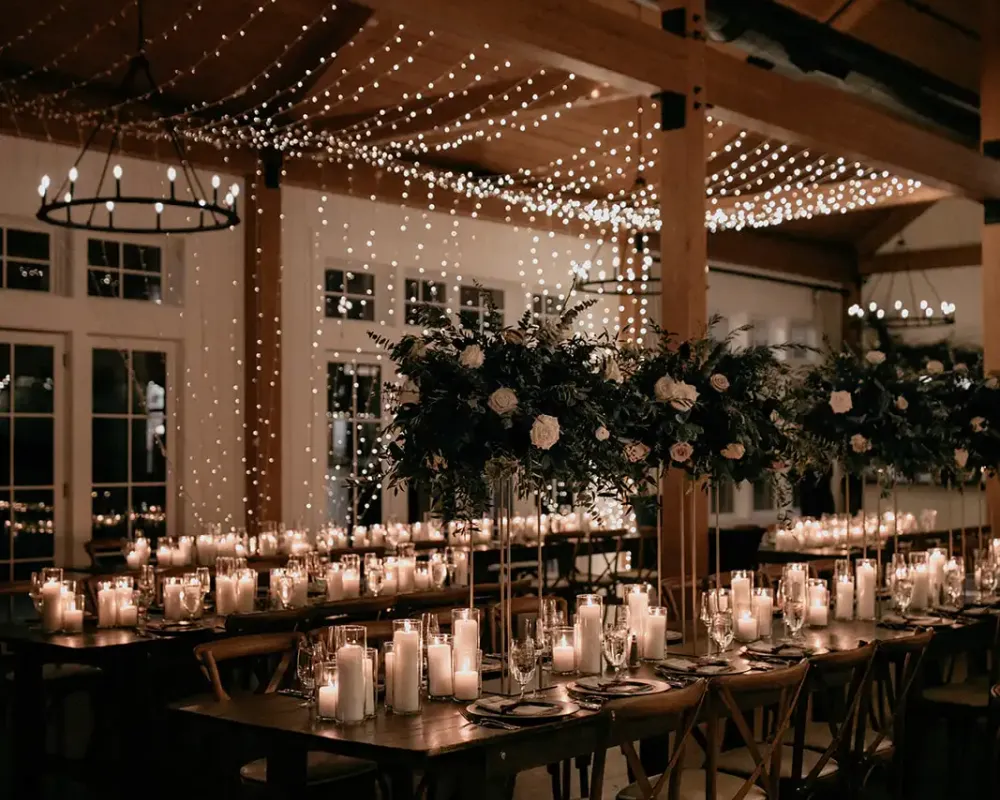 Wedding dining table lighting