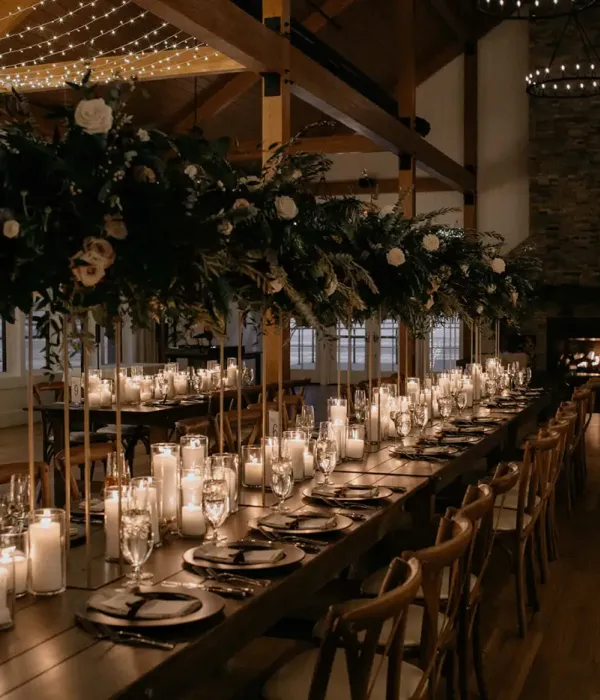 Wedding dining table lighting